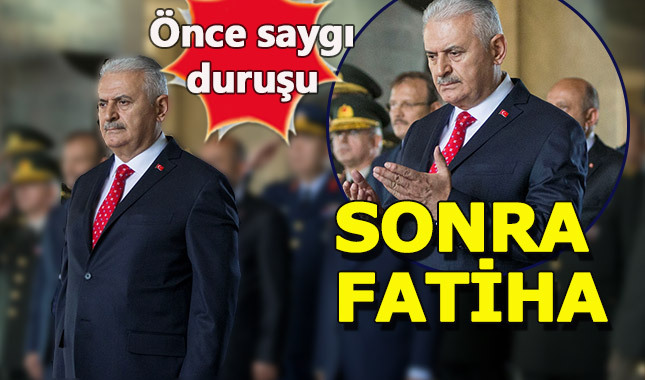 Başbakan Yıldırım, Anıtkabir'de Fatiha okudu