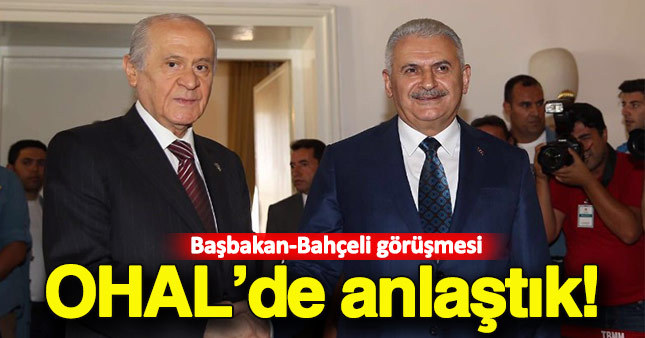 Başbakan Yıldırım-Bahçeli görüşmesi sona erdi