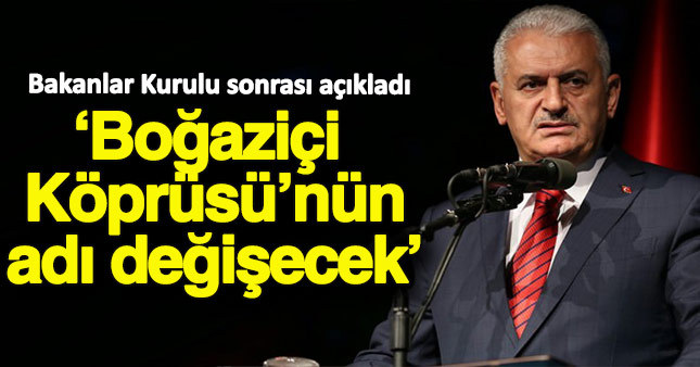 Başbakan Yıldırım, Bakanlar Kurulu toplantısı sonrası açıklamalarda bulundu