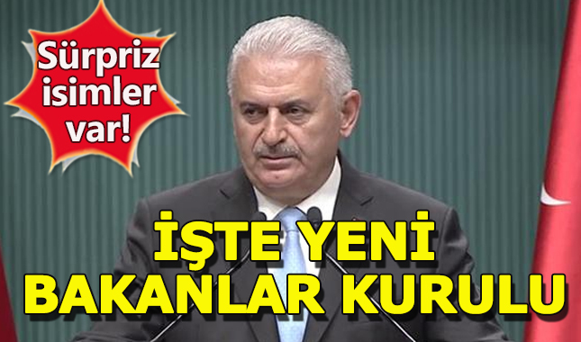 Başbakan Yıldırım, Kabinedeki revizyonu açıkladı