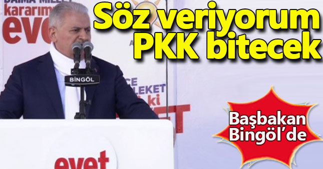 Başbakan Yıldırım'ın Bingöl'de halka seslendi