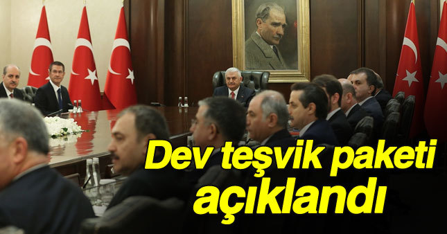 Başbakan dev teşvik paketini açıkladı