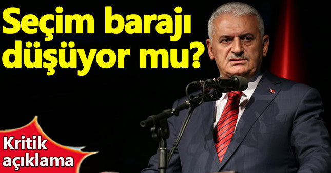 Başbakan'dan seçim barajı mesajı