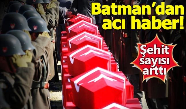 Batman'da şehit olan asker sayısı 8'e yükseldi