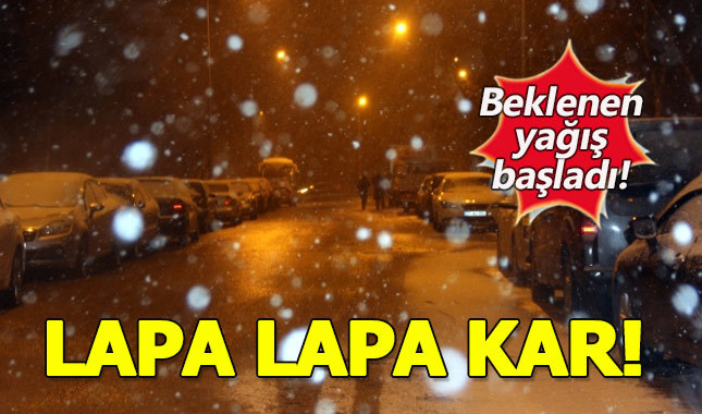 Beklenen kar yağışı lapa lapa başladı