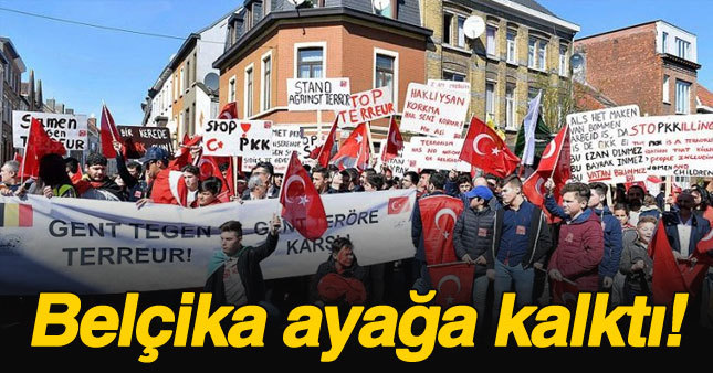 Belçikalı Türkler, PKK ve DAEŞ terörünü protesto etti