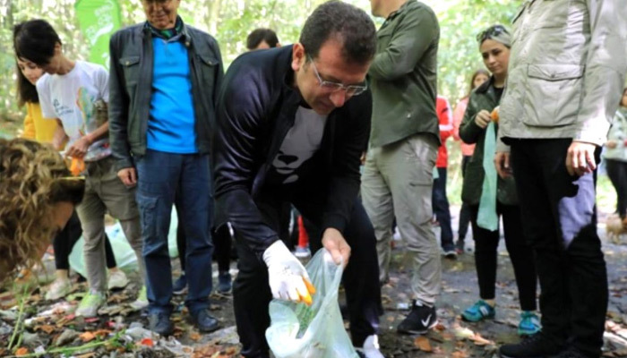 Belgrad Ormanı'nda çöp topladı!