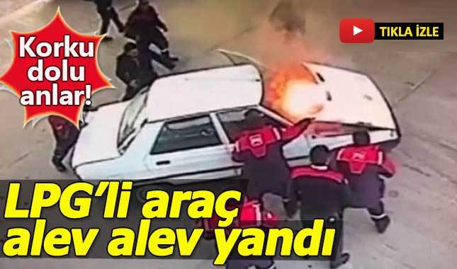 Benzin istasyonunda korku dolu anlar!