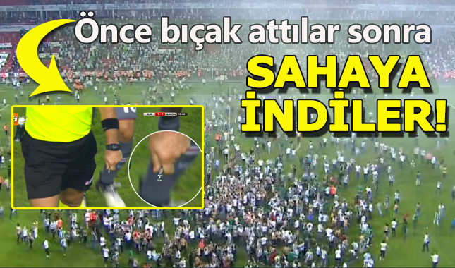Beşiktaş-Konyaspor maçında taraftar sahaya indi
