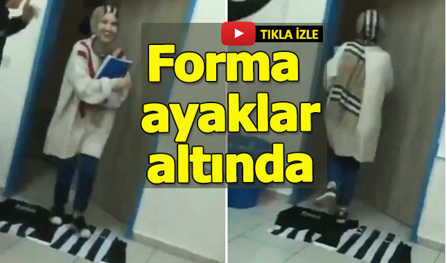 Beşiktaş, bayrağını paspas yapan öğretmenin videosuna tepki