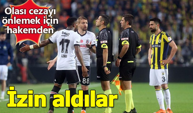 Beşiktaşlı futbolcular, soyunma odasına girmeden önce hakemden izin aldı