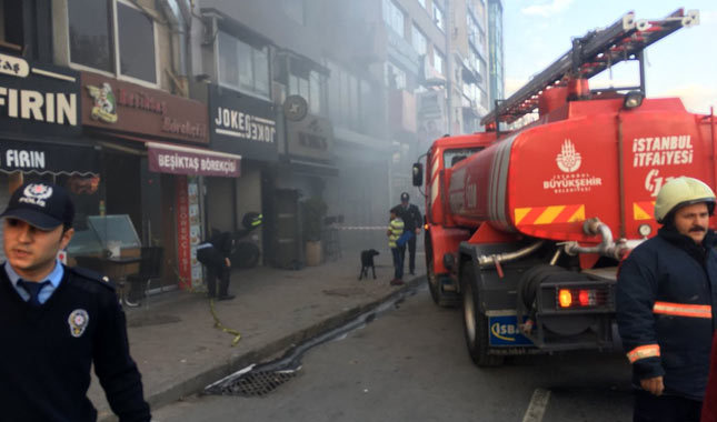 Beşiktaş'ta 6 katlı binada yangın
