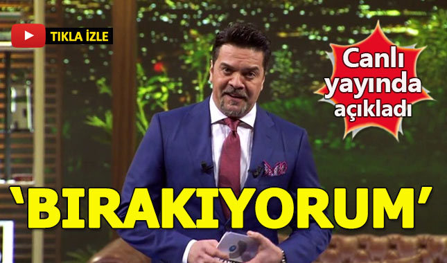 Beyaz canlı yayında açıkladı: Programı bırakıyorum