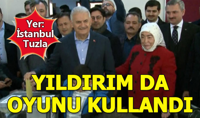 Binali Yıldırım Tuzla'da oyunu kullandı