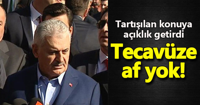 Binali Yıldırım'a cinsel istismar düzenlemesi ile ilgili açıklama
