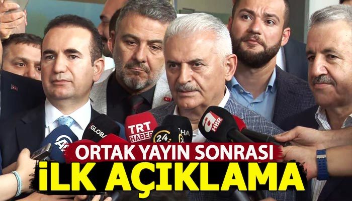 Binali Yıldırım'dan ortak yayınla ilgili açıklama