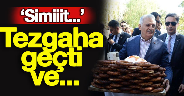 Binali Yıldırım'dan simit ikramı