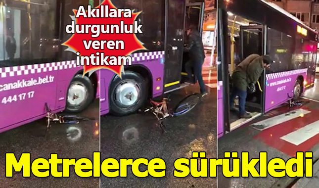 Bisiklet ezen otobüs şoförü görevden alındı