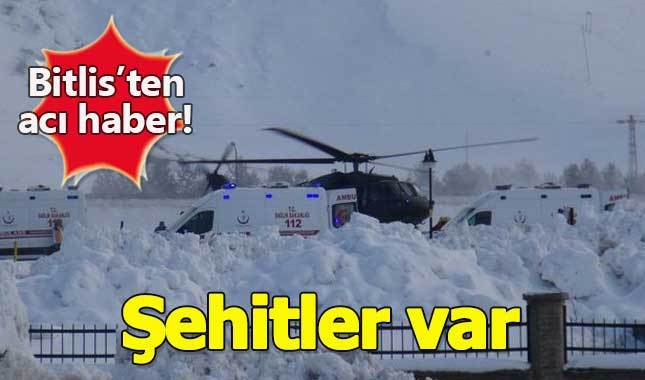 Bitlis'te çığ faciası: Şehitler var