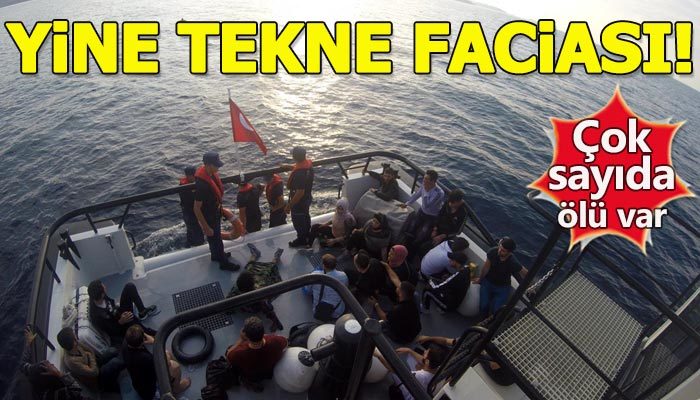 Bodrum'da göçmenleri taşıyan tekne battı