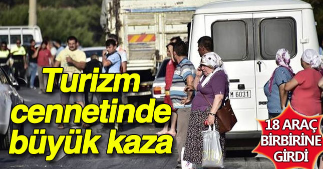 Bodrum'da zincirleme kaza