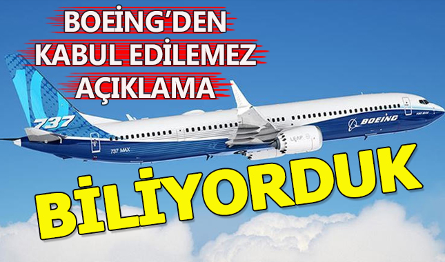 Boeing'den kabul edilemez bir hata
