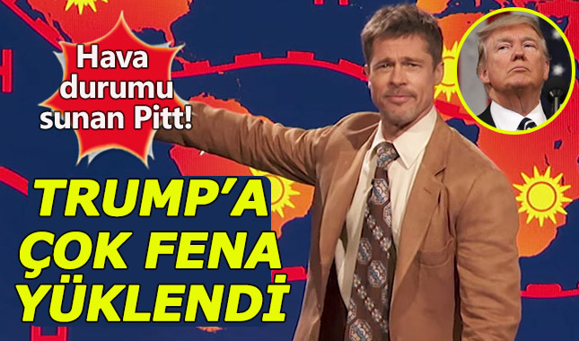Brad Pitt hava durumu sundu! Trump'a ağır gönderme