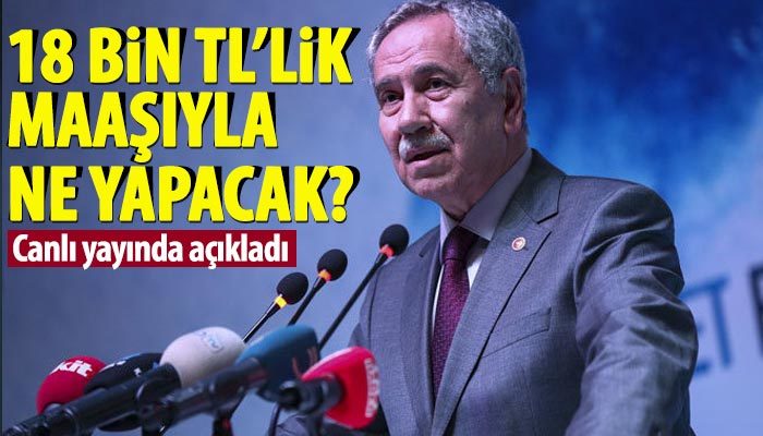 Bülent Arınç, maaşıyla ne yapacağını açıkladı