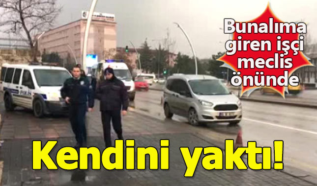 Bunalıma giren inşaat işçisi kendini benzin döküp yaktı