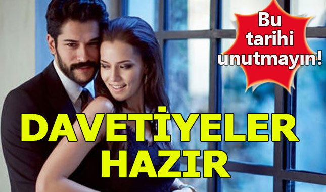 Burak Özçivit ve Fahriye Evcen çiftinin ön davetiyeleri görüldü