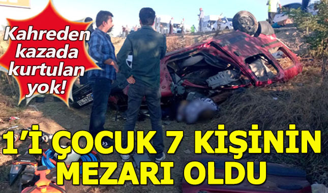 Bursa-Ankara yolunda kahreden kaza: 1'i çocuk 7 kişi öldü