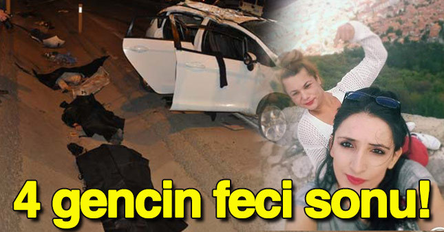 Bursa İnegöl'de feci kaza: 4 ölü, 1 yaralı