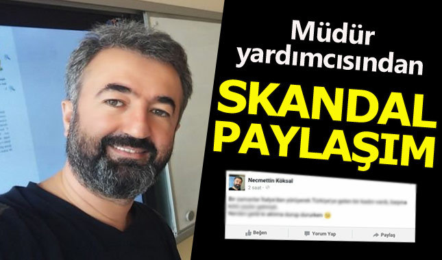 Bursa'da müdür yardımcısından tepki çeken paylaşımlar