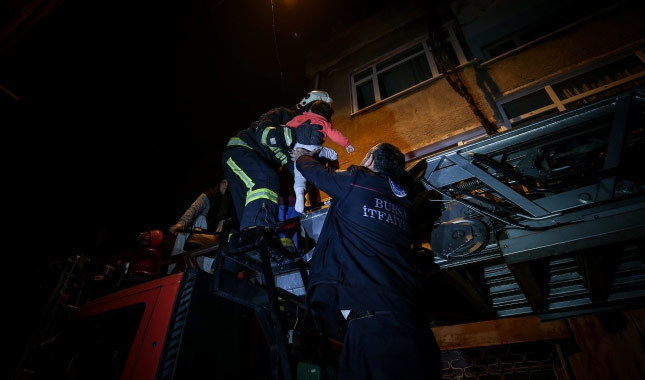Bursa'da yangın! Faciadan dönüldü