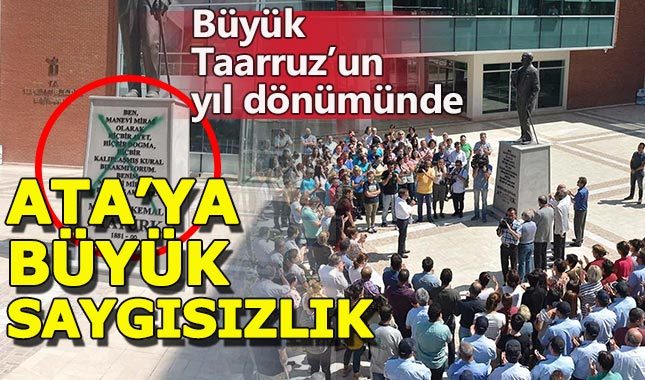 Büyük Taarruz'un yıl dönümünde Atatürk heykeline saldırı