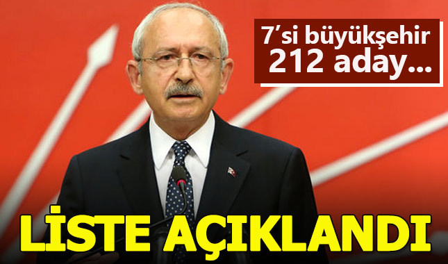 CHP'de 212 belediye başkanı adayı daha açıklandı