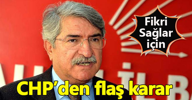 CHP'li Fikri Sağlar disiplin kuruluna sevk edildi