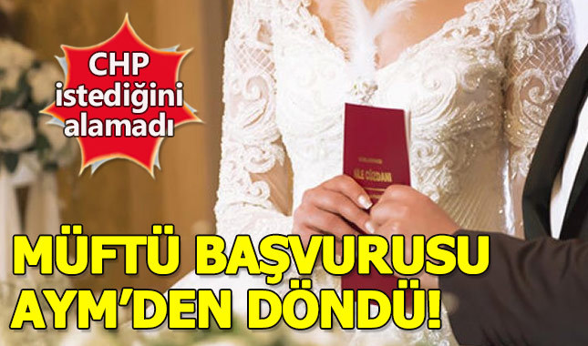CHP'nin Müftü başvurusu AYM'den döndü