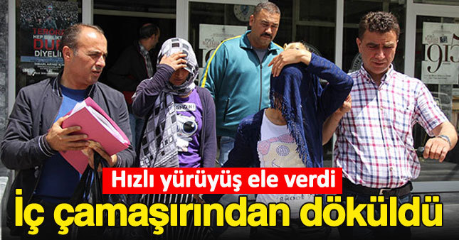 Çalınan altınlar iç çamaşırından çıktı