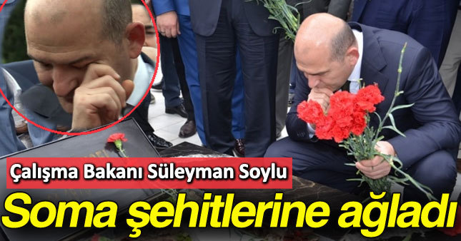 Çalışma Bakanı Soma şehitlerini ziyaretinde ağladı