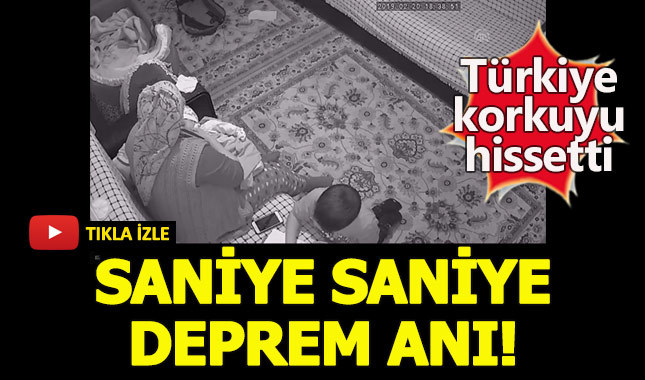 Çanakkale deprem anı izle - 20 Şubat 2019 deprem anları amatör kamera