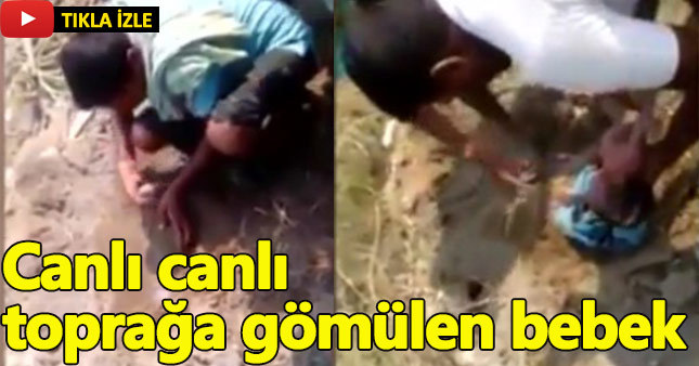 Canlı canlı toprağa gömülen bebeği son anda kurtardılar