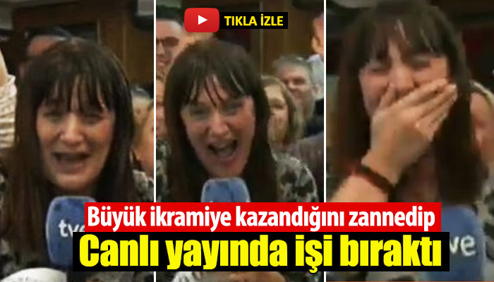 Canlı yayında büyük ikramiyeyi kazandığını zanneden Tv Muhabiri!