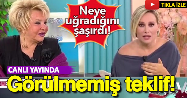 Canlı yayında görülmemiş teklif