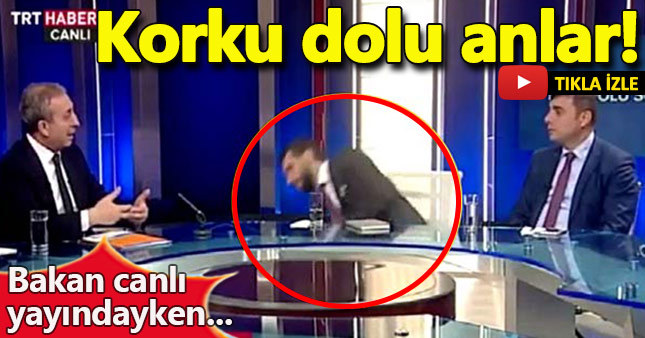 Canlı yayında korku dolu anlar!