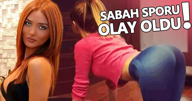 Cansu Taşkın'dan olay yaratan sabah sporu