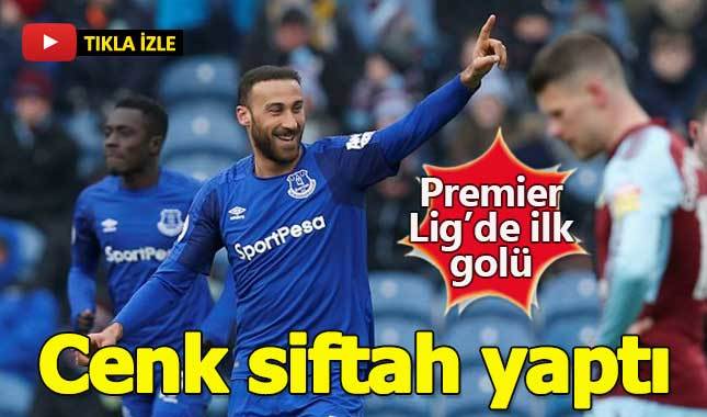 Cenk Tosun Premier Lig'deki ilk golünü attı (Cenk Tosun'un golü Burnley-Everton)