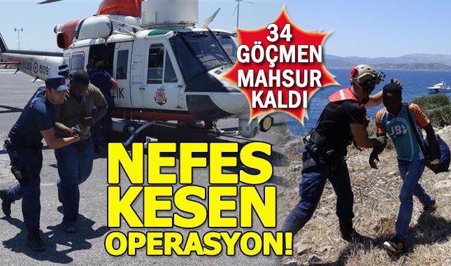 Çeşme'de göçmen operasyonu