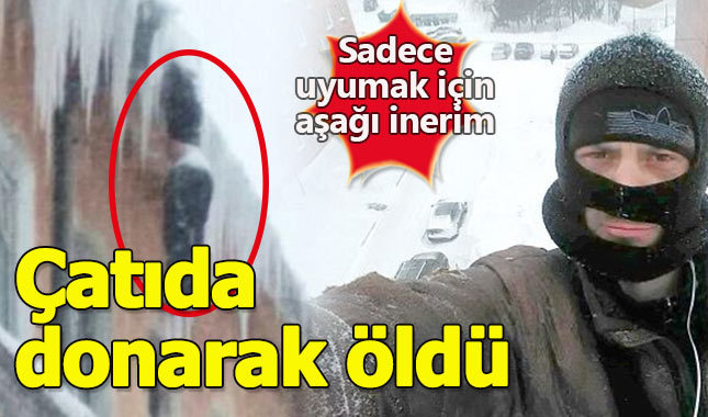 Çılgın Rus çatıdan sarkarken donarak öldü
