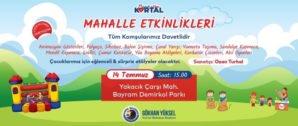 Çocuklar Tatil Sevincini Mahalle Etkinlikleri ile Yaşayacak